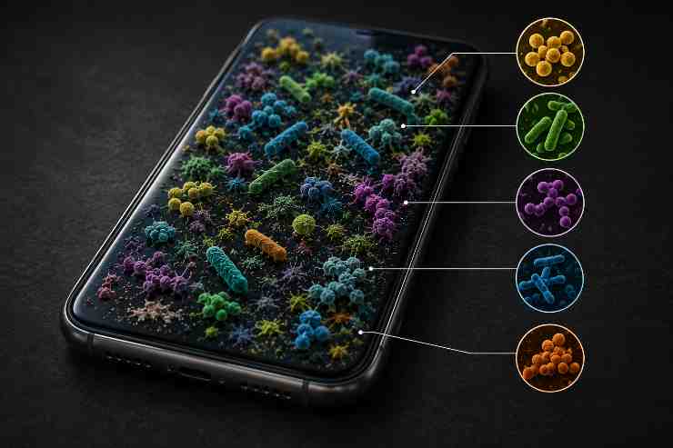 smartphone con batteri